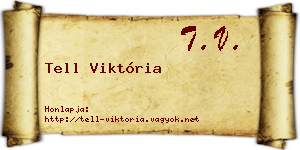 Tell Viktória névjegykártya
